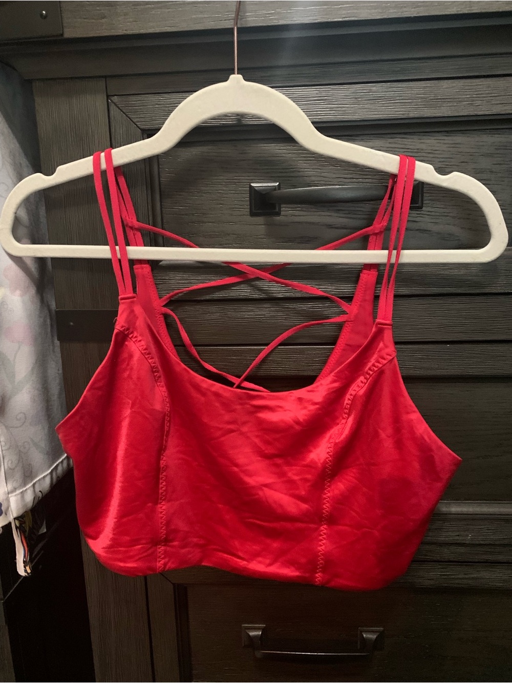 Victoria's Secret Red Satin Strappy Bralette